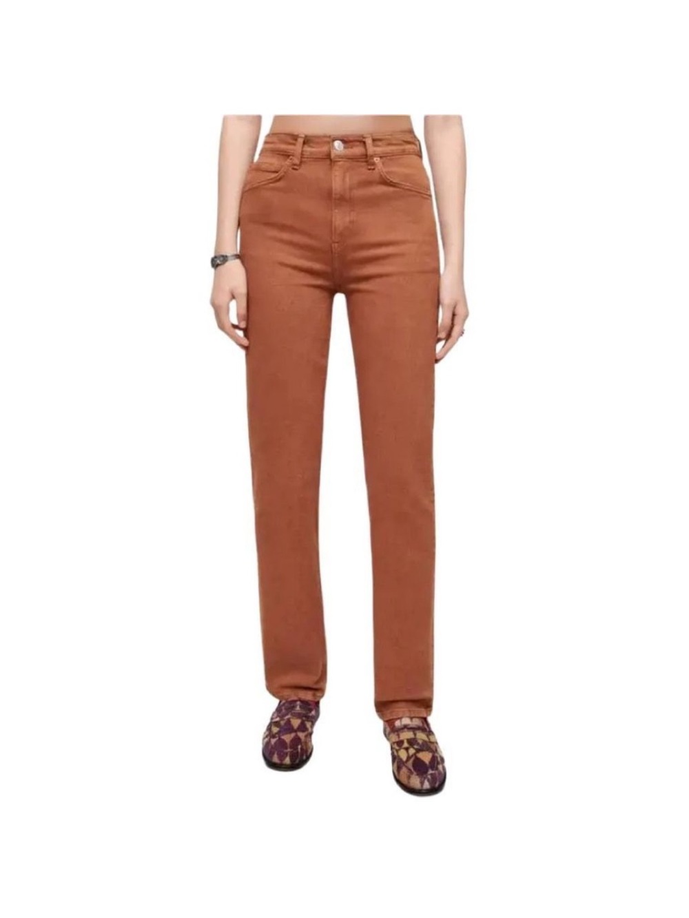 RE/DONE 70s Straight Jeans Washed Terracotta Size 28